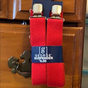 Cute red suspenders!